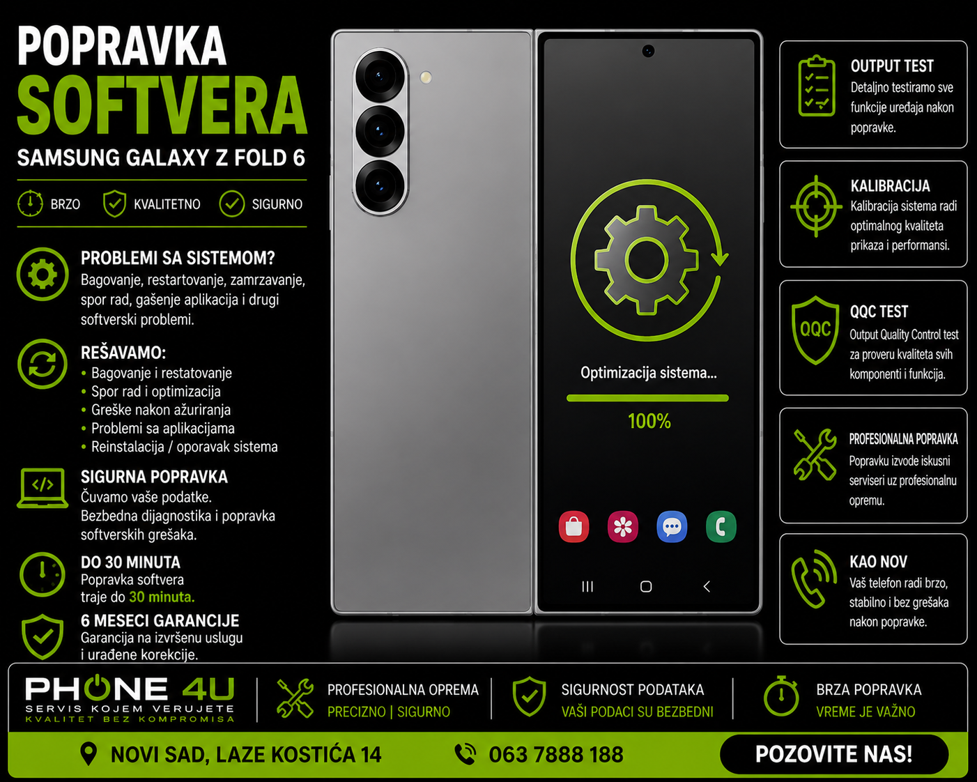 popravka softvera Samsung Galaxy Z Fold 6 Novi Sad Phone4U servis popravka softvera Samsung Galaxy Z Fold 6 Novi Sad Phone4U servis