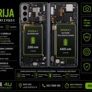 zamena baterija Samsung Galaxy Z Fold 5 Novi Sad Phone4U servis