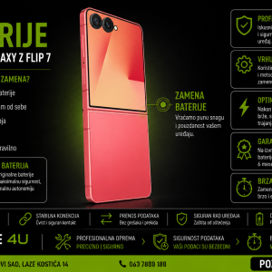 zamena baterije Samsung Galaxy Z Flip 7 Novi Sad Phone4U servis