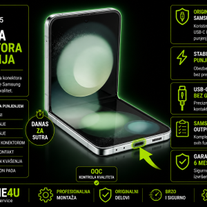 zamena konektora punjenja Samsung Galaxy Z Flip 5 Novi Sad Phone4U servis