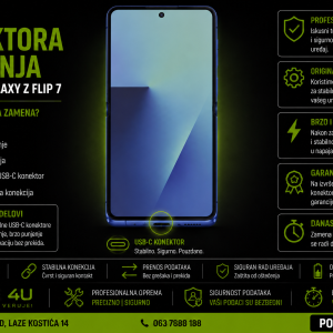 zamena konektora punjenja Samsung Galaxy Z Flip 7 Novi Sad Phone4U servis