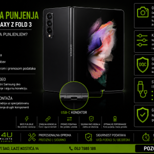 zamena konektora punjenja Samsung Galaxy Z Fold 3 Novi Sad Phone4U servis