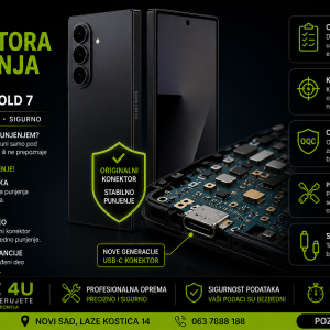 zamena konektora punjenja Samsung Galaxy Z Fold 7 Novi Sad Phone4U servis