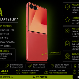 zamena leđa Samsung Galaxy Z Flip 7 Novi Sad Phone4U servis