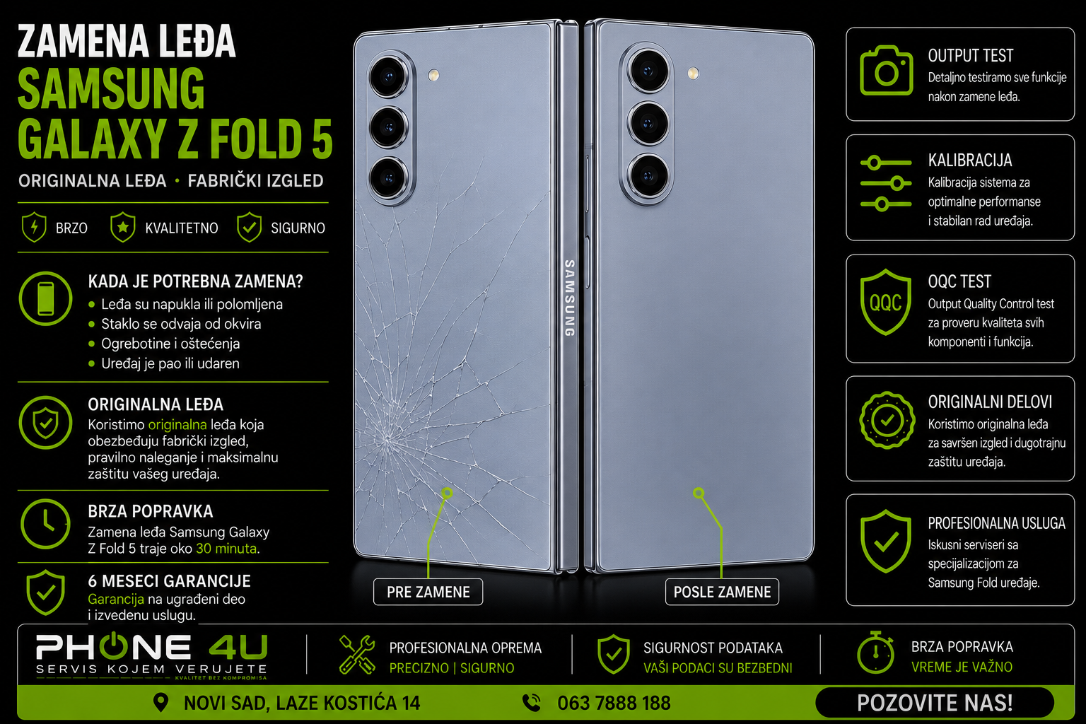 zamena leđa Samsung Galaxy Z Fold 5 Novi Sad Phone4U servis zamena leđa Samsung Galaxy Z Fold 5 Novi Sad Phone4U servis