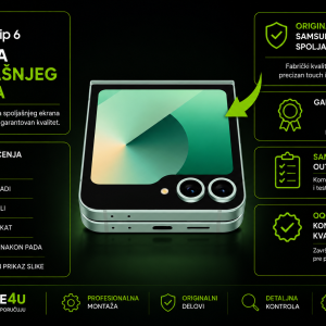 zamena malog ekrana za samsung galaxy z flip 6 novi sad phone4u servis cena