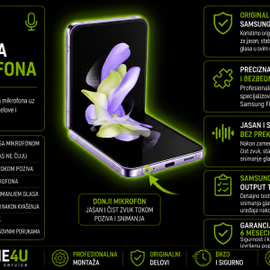zamena mikrofona Samsung Galaxy Z Flip 4 Novi Sad Phone4U servis