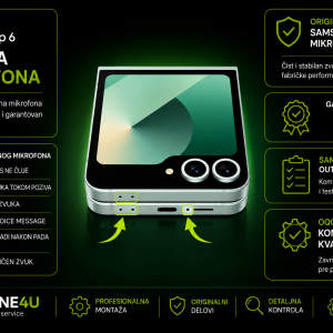 zamena mikrofona Samsung Galaxy Z Flip 6 Novi Sad Phone4U servis