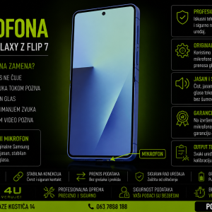 zamena mikrofona Samsung Galaxy Z Flip 7 Novi Sad Phone4U servis