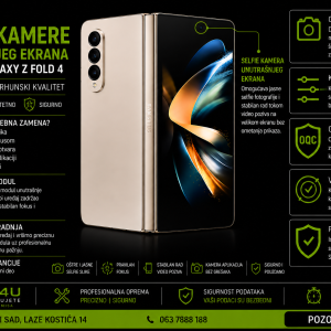zamena selfie kamere unutrašnjeg ekrana Samsung Galaxy Z Fold 4 Novi Sad Phone4U servis