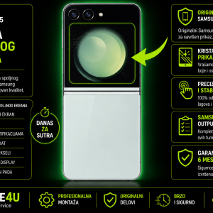 zamena spoljnog ekrana Samsung Galaxy Z Flip 5 Novi Sad Phone4U servis