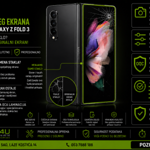 zamena stakla spoljašnjeg ekrana Samsung Galaxy Z Fold 3 Novi Sad Phone4U servis