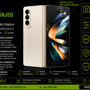zamena stakla spoljašnjeg ekrana Samsung Galaxy Z Fold 4 Novi Sad Phone4U servis