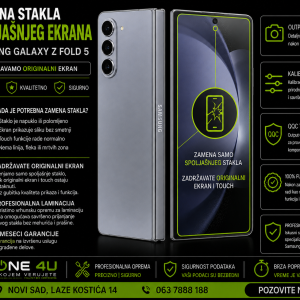 zamena stakla spoljašnjeg ekrana Samsung Galaxy Z Fold 5 Novi Sad Phone4U servis