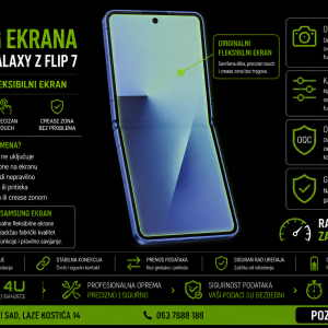 zamena velikog ekrana Samsung Galaxy Z Flip 7 Novi Sad Phone4U servis