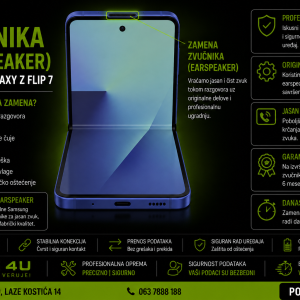 zamena zvučnika Samsung Galaxy Z Flip 7 Novi Sad Phone4U servis