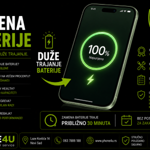 Zamena baterije iPhone 17 | Phone4U Novi Sad