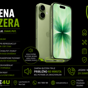 zamena buzzera iPhone 17 Novi Sad Phone4U servis donji zvučnik iPhone 17 nema zvuka