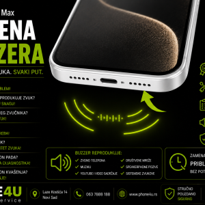 zamena buzzera iPhone 17 Pro Max Novi Sad Phone4U servis donji zvučnik iPhone