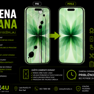 zamena ekrana iPhone 17 Novi Sad Phone4U servis originalni i zamenski ekrani visokog kvaliteta