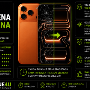 zamena ekrana iPhone 17 Pro, iPhone 17 Pro ekran, servis iPhone Novi Sad, polomljen ekran iPhone, OLED ekran iPhone, Phone4U servis, Apple servis Novi Sad, ekran za iPhone 17 Pro, iPhone servis Novi Sad, popravka iPhone 17 Pro