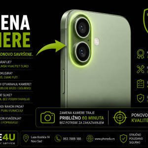 zamena kamere iPhone 17 Novi Sad Phone4U servis kamera ne fokusira mutne fotografije iPhone 17