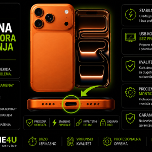 zamena konektora punjenja iPhone 17 Pro Novi Sad Phone4U servis