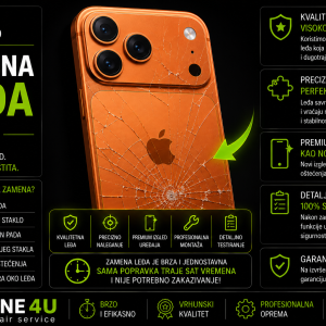 zamena leđa iPhone 17 Pro Novi Sad Phone4U servis