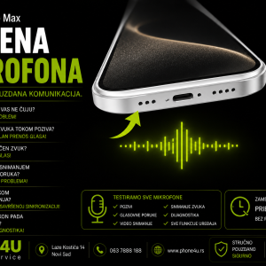 zamena mikrofona iPhone 17 Pro Max Novi Sad Phone4U servis ne radi mikrofon iPhone