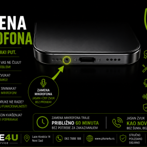 zamena mikrofona iPhone Air Novi Sad Phone4U servis ne radi mikrofon loš kvalitet zvuka