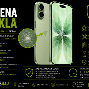 zamena stakla iPhone 17 Novi Sad Phone4U servis originalni ekran True Tone zadržan