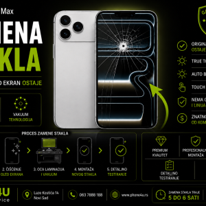 zamena stakla iPhone 17 Pro Max Novi Sad Phone4U servis