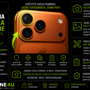 zamena stakla kamere iPhone 17 Pro Novi Sad Phone4U servis