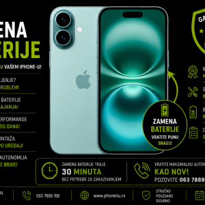 zamena baterije iPhone 16 Novi Sad Phone4U servis battery health i brzo pražnjenje