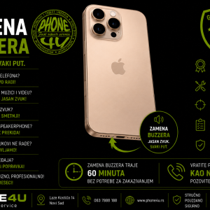 zamena buzzera iPhone 16 Pro Novi Sad Phone4U servis donji zvučnik iPhone 16 Pro nema zvuka