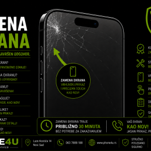 zamena ekrana iPhone Air Novi Sad Phone4U servis polomljen ekran crne fleke i neispravan touch