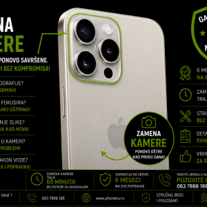 zamena kamere iPhone 15 Pro Novi Sad Phone4U servis kamera ne fokusira i mutne fotografije