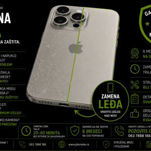 zamena leđa iPhone 15 Pro Max Novi Sad Phone4U servis polomljeno zadnje staklo iPhone 15 Pro Max