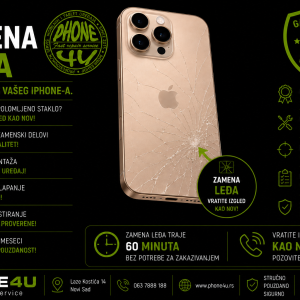 zamena leđa iPhone 16 Pro Novi Sad Phone4U servis polomljeno zadnje staklo iPhone 16 Pro