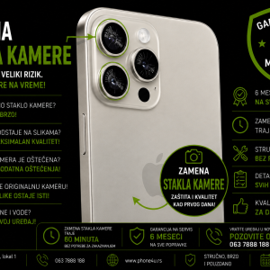 zamena stakla kamere iPhone 15 Pro Novi Sad Phone4U servis polomljeno zaštitno staklo kamere
