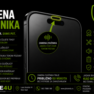 zamena zvučnika iPhone Air Novi Sad Phone4U servis slab zvuk tokom poziva u slušalici