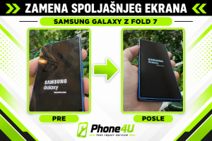 Zamena spoljašnjeg ekrana Samsung Galaxy Z Fold 7 originalnim delom u Phone4U servisu