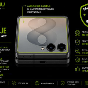 zamena baterije Samsung Galaxy Z Flip 8 Novi Sad Phone4U originalne Samsung baterije