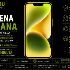 zamena ekrana za iPhone 14 Phone4U servis Novi Sad