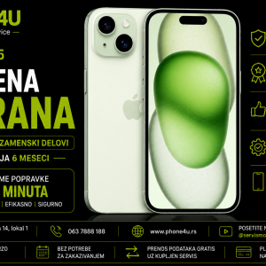zamena ekrana za iPhone 15 Phone4U servis Novi Sad