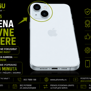 zamena glavne kamere za iPhone 15 Phone4U servis Novi Sad