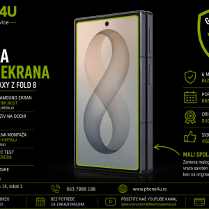 zamena malog ekrana Samsung Galaxy Z Fold 8 Novi Sad Phone4U originalni Samsung ekran