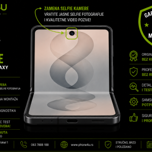 zamena selfie kamere Samsung Galaxy Z Flip 8 Novi Sad Phone4U originalna Samsung prednja kamera
