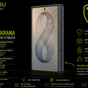 zamena stakla malog ekrana Samsung Galaxy Z Fold 8 Phone4U Novi Sad