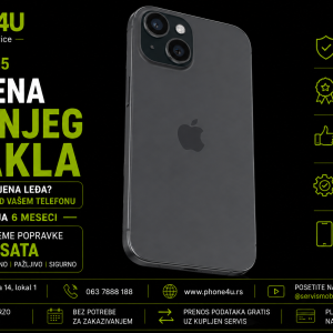 zamena zadnjeg stakla za iPhone 15 Phone4U servis Novi Sad